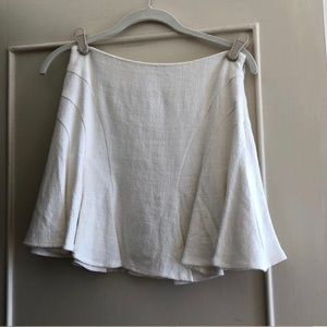 12th tribe white flare mini skirt